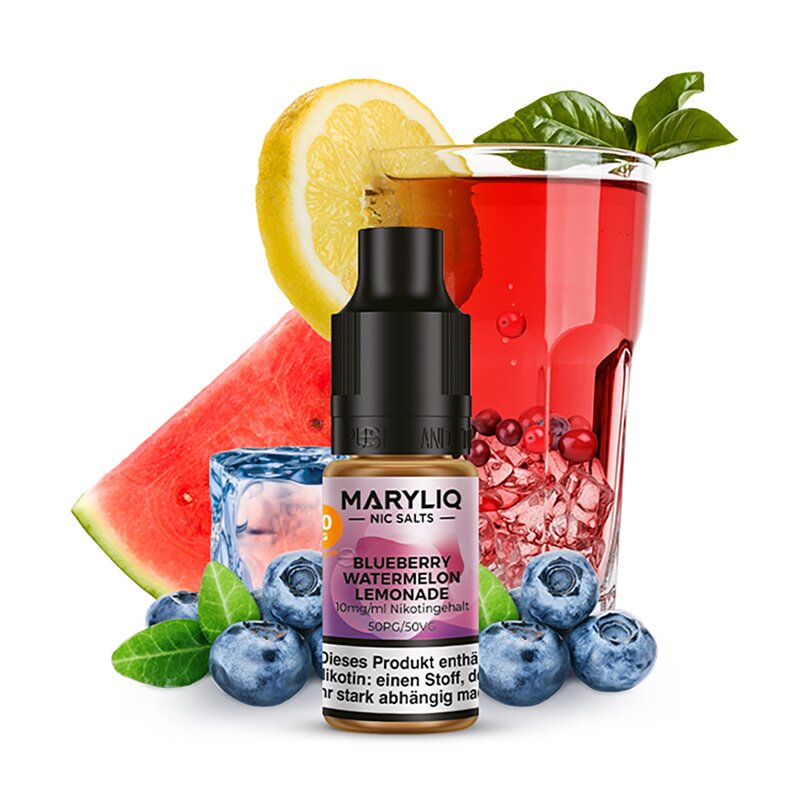 MARYLIQ Blueberry Watermelon Lemonade Liquid Nikot...