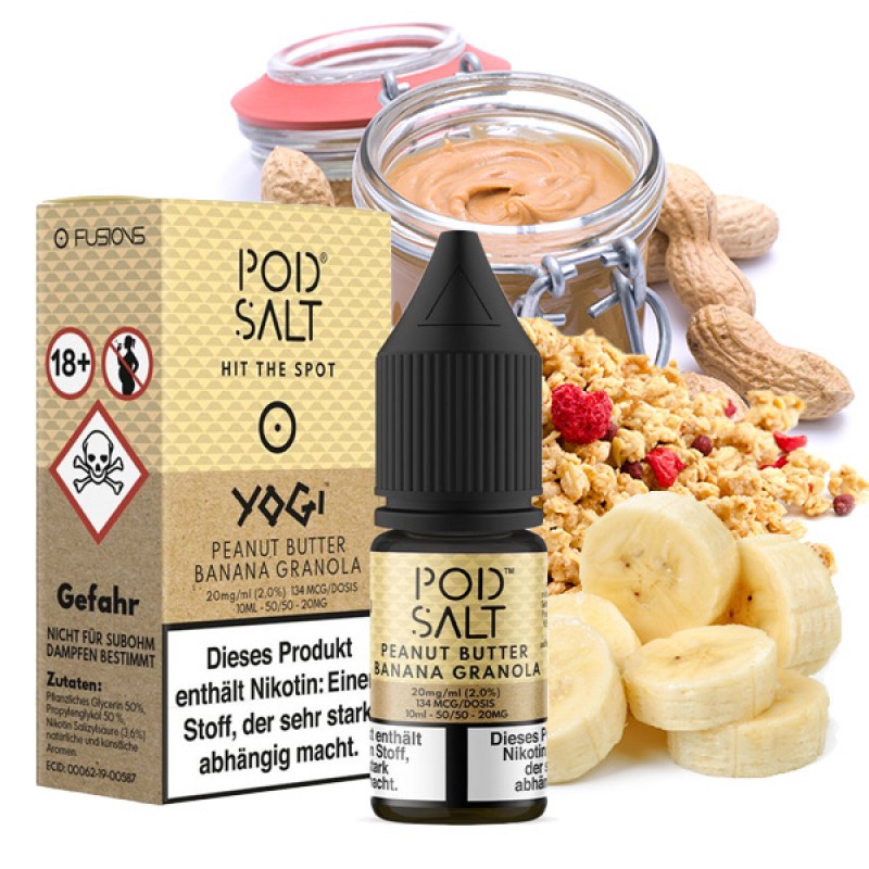 Pod Salt Liquid Peanut Butter Banana Granola Nikot...