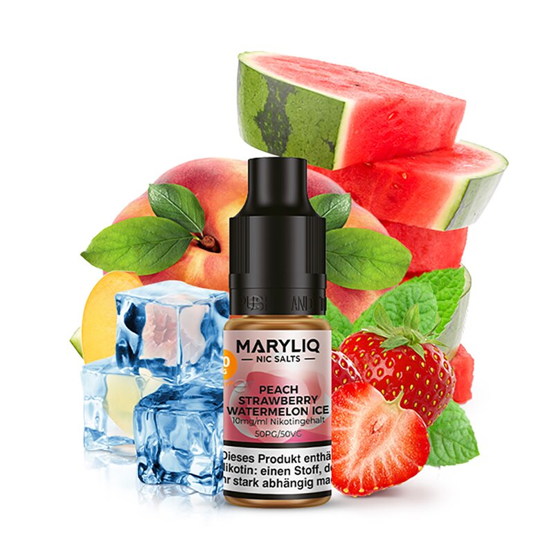 MARYLIQ Peach Strawberry Watermelon Ice Liquid Nik...