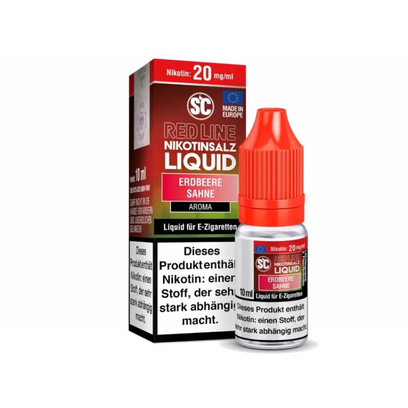 Erdbeere Sahne Nikotinsalz Liquid SC Red Line