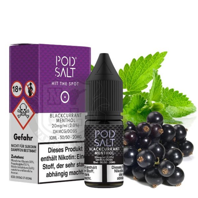 Pod Salt Liquid Blackcurrant Menthol Nikotinsalz