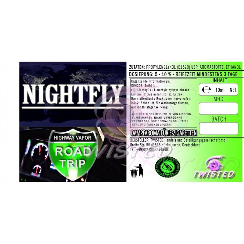 Road Trip - Nightfly - Aroma Twisted 10ml