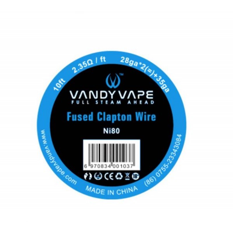 Vandy Vape - Ni80 Fused Clapton (28ga*2+35ga) - Wi...