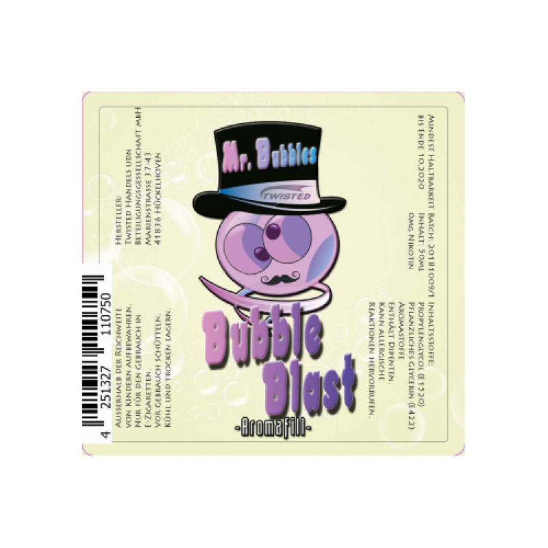 Bubble Blast - Mr. Bubbles - Twisted - Liquid 50ml