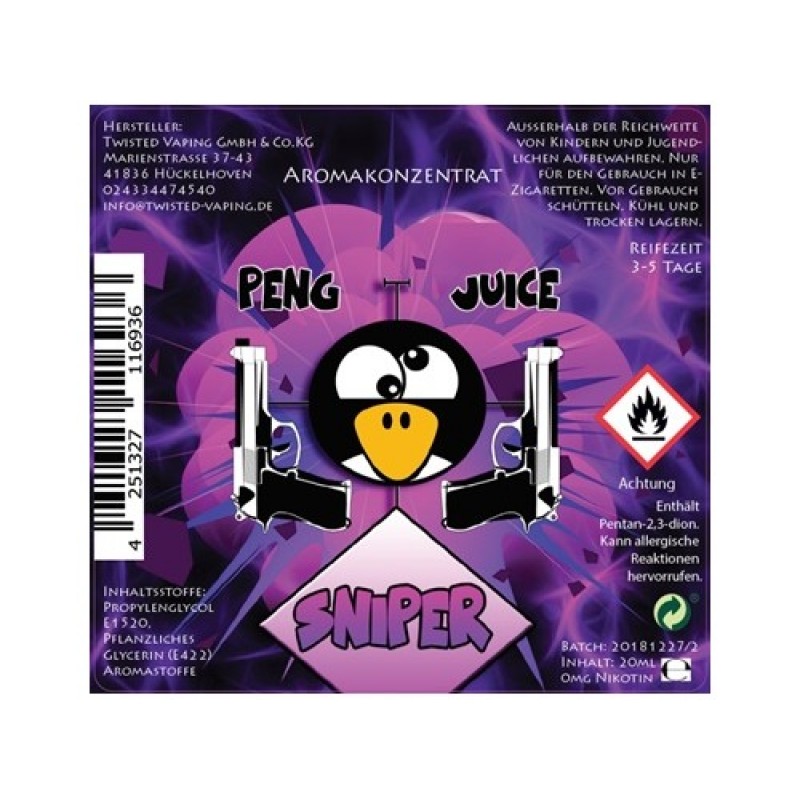 Twisted - Peng Juice - Sniper - 20ml Aroma