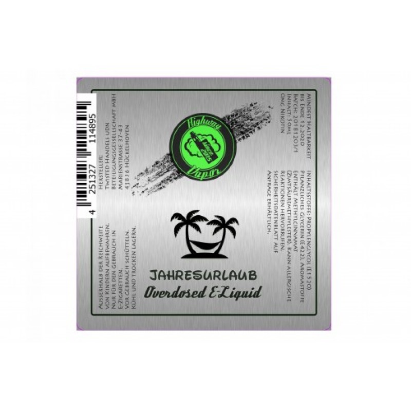 Jahresurlaub - Highway Vapor - Twisted - Liquid 50...