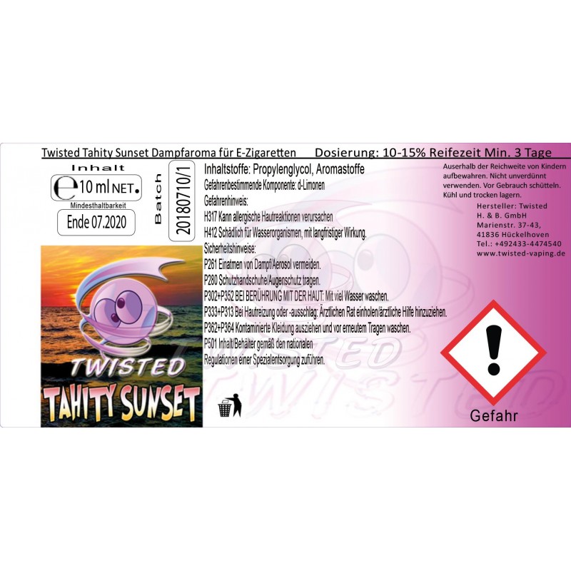 Tahity Sunset - Aroma Twisted 10ml