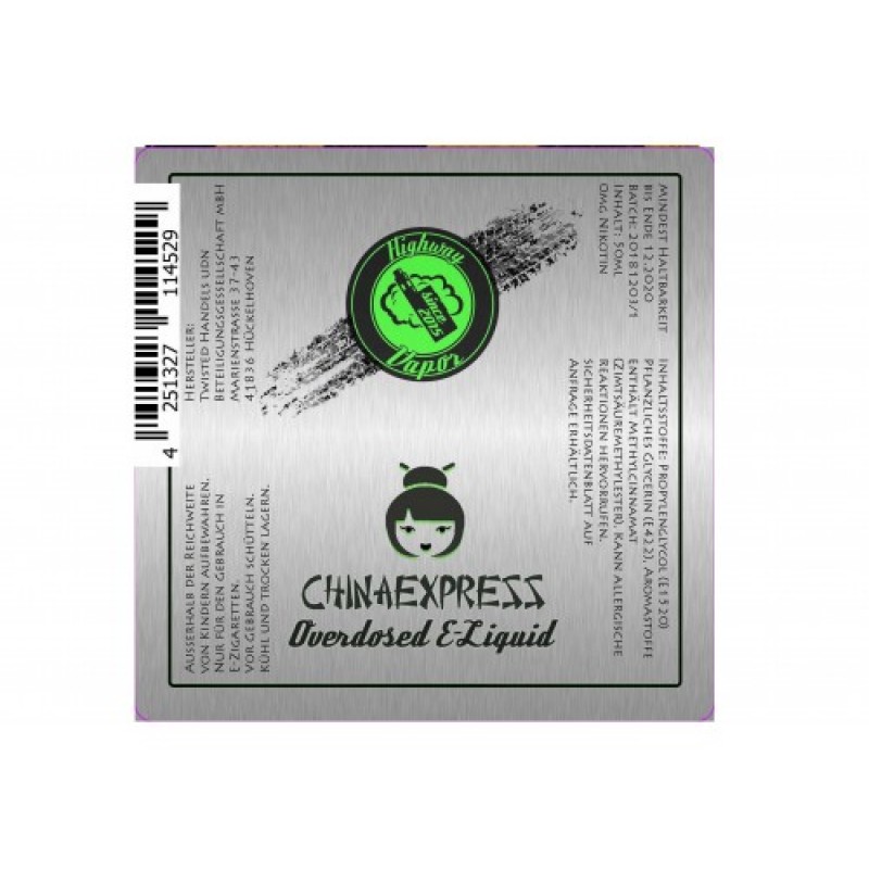 Chinaexpress - Highway Vapor - Twisted - Liquid 50...