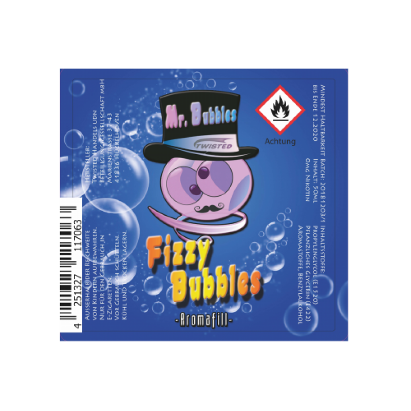 Fizzy Bubbles - Mr. Bubbles - Twisted - Liquid 50m...
